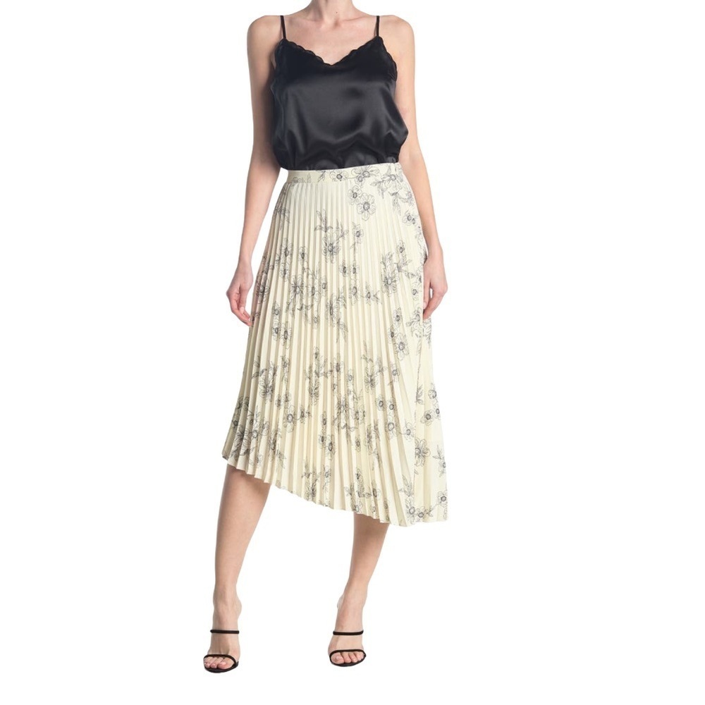 Sanctuary Floral‎ Asymmetrical Pleated Skirt Sz L